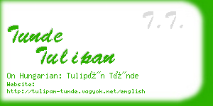 tunde tulipan business card